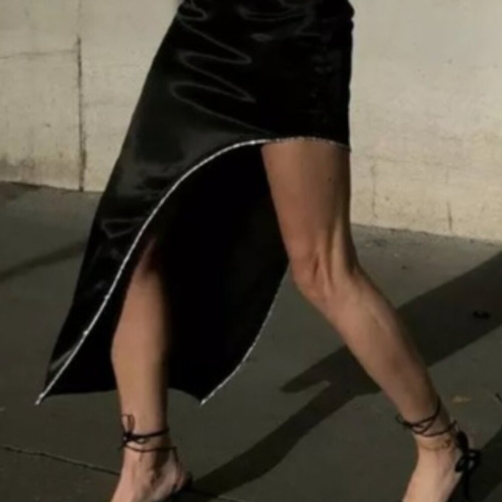 ZARA rhinestone asymmetrical skirt